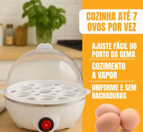 Cozedor de Ovos Elétrico Multifuncional — Até 7 Ovos, 350W, Desligamento Automático