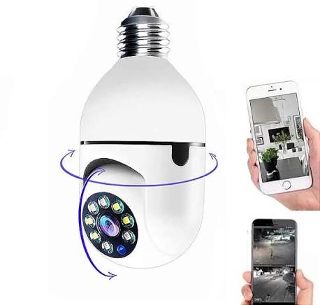 Câmera Lâmpada de Segurança Wi-Fi 360° — Vigilância Inteligente no Bocal da Lâmpada