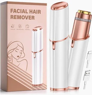 Caneta Depiladora Facial Rose Gold — Sobrancelha Perfeita e Buço em Segundos, Sem Dor