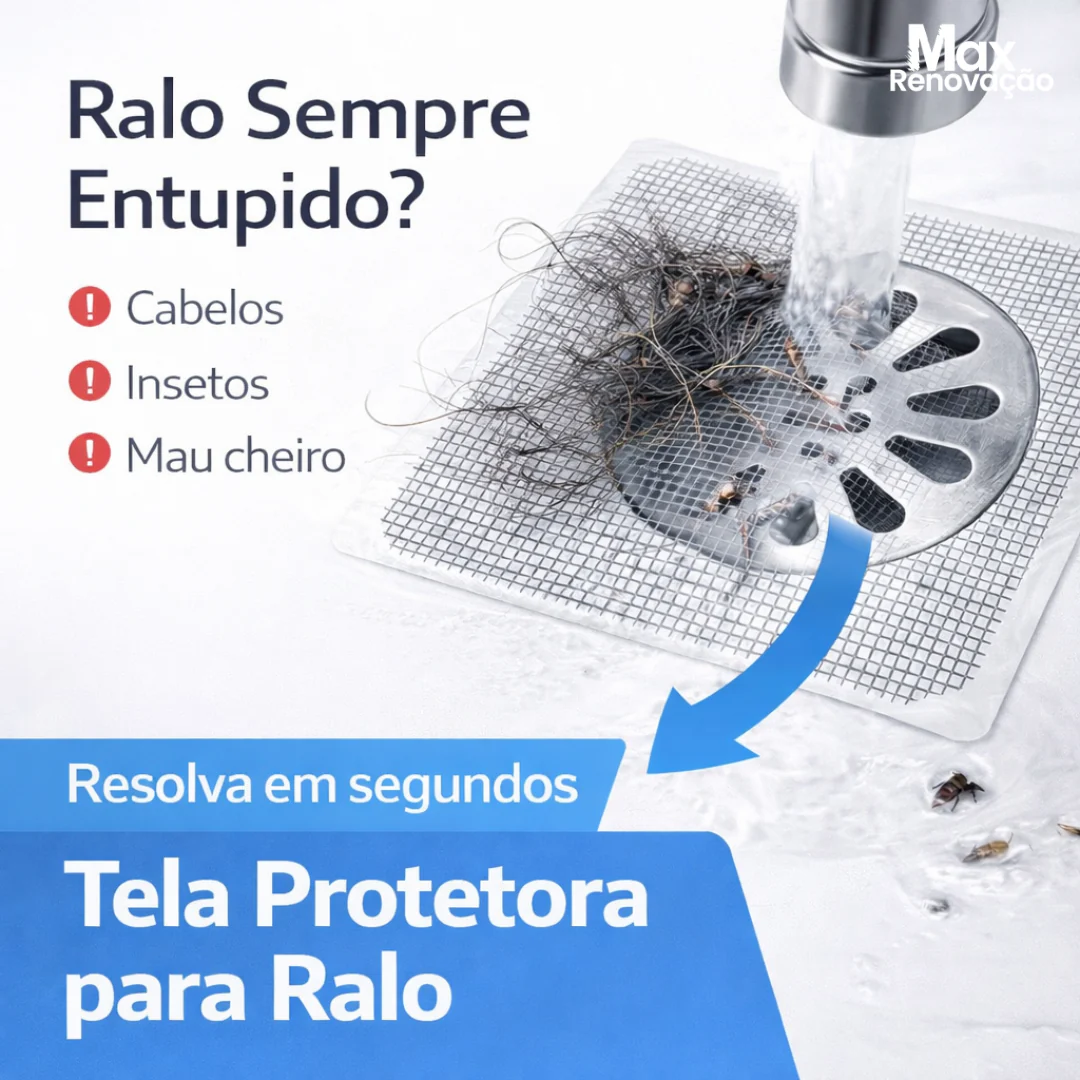 Kit 10 Telas Protetoras para Ralo — Adesivas, Descartáveis e Antientupimento