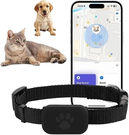 Coleira Pet com Rastreador GPS — Compatível com AirTag (iPhone), Rastreio em Tempo Real, Cães e Gatos