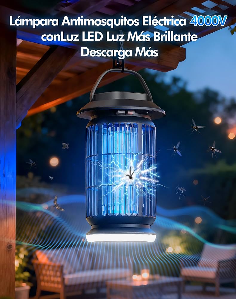 Lâmpada LED UV Antimosquito 4000V — Adeus Mosquitos, Sono Tranquilo a Noite Inteira
