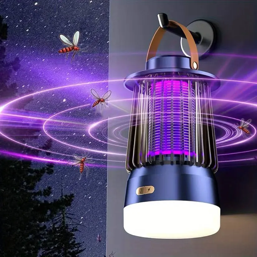 Abajur Antimosquito LED UV Recarregável — Mata Mosquitos, Pernilongos e Muriçocas em Silêncio