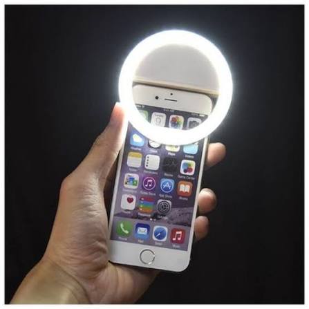 Mini Ring Light Clip para Celular — LED Recarregável 3 Tons de Luz para Selfies Perfeitas