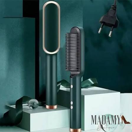 Escova Alisadora 5 em 1 — Alisa, Modela, Escova e Seca em Minutos, Cerdas Cerâmicas, Bivolt