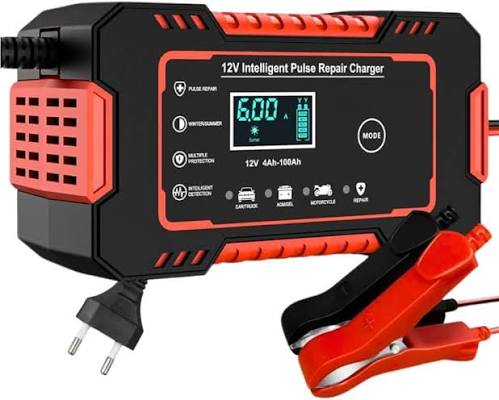 Carregador de Bateria 12V Inteligente — Pulse Repair para Carro, Moto e Barco
